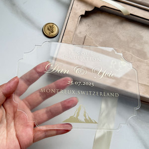 Set di invito a nozze, personalizzazione dell'invito a nozze di fascia alta, tecnologia di rilievo della carta Laser - Product Image 4