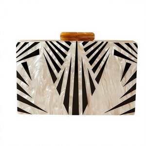 Premium Handmade MOP Shell Evening Purse with Metal Chain Strap - Product Image 1