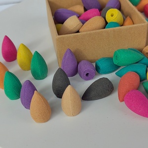 Conos de Incienso de Agar Natural, Diseño de Aromaterapia, Torre de Reflujo de Madera Colorida con Cascada, Incienso Fragante de Loto y Pino - Product Image 5