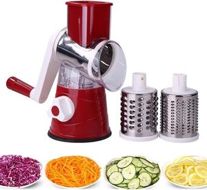 Coupe-légumes manuel multifonctionnel à manivelle pour cuisine, râpe et trancheuse à rouleaux - Product Image 2