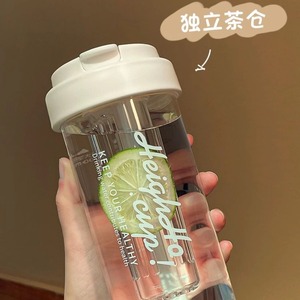 Lucky <b>Plastic</b> <b>Drink</b> Cup With Lid And <b>Straw</b> Heat Resistant Portable For Travel And School Use - Product Image 3