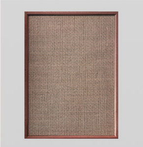 Panel Decorativo de Pared con Marco de Mimbre Natural Nórdico, Tela de Lino y Arpillera para Interiores, Puerta de Armario - Product Image 4