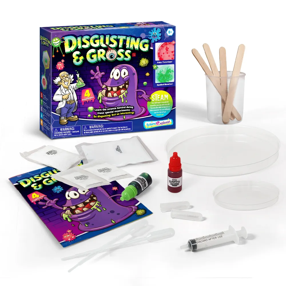 ready to ship stem disgusting toy green and red making thrombus green noodles science toy kit for kid