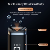 Probador de alcohol con pantalla digital portátil de alta precisión Detector de tráfico de autoprueba inteligente para conducir ebrio