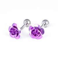 Großhandel Trendy Custom Herren Anzug Shirt Mode Accessoire Neuheit Rose Violet Manschetten knöpfe Hochzeit Smoking Zubehör