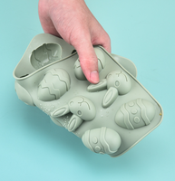 Nouveaux moules de cuisson personnalisés de lapin d'oeuf de Pâques de qualité alimentaire moule à gâteau décoration de gâteau outils moules de cuisson en silicone pour Pâques
