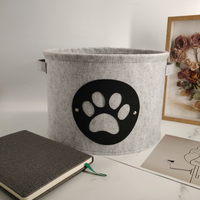 Panier de rangement robuste en feutre non tissé avec poignées en corde pour placard, étagères, jouets pour bébé, organisateur de linge