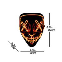 Lumière LED PVC pour Halloween, Anniversaire, Noël – Vente Flash Transfrontalière – Fête Costumée – Effet Fantôme Effrayant – Rechargeable – Lumière Froide Luminescente