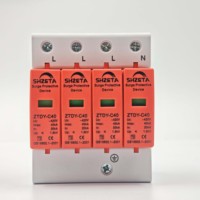 T2 420V 3P 40kA 40A parafoudre dispositif de système solaire de protection 20KA 420V 3P dispositifs de protection contre les surtensions pour la protection contre la foudre