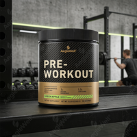 Poudre pré-entraînement Aegelwell en marque propre pour adultes, musculation, bêta-alanine, créatine monohydrate, gestion de l'énergie, 300 g, faible teneur en sucre