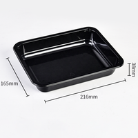 CPET recyclé ovable 2 compartiments scellant emballage alimentaire jetable compagnie aérienne conteneur CPET avec film anti-buée