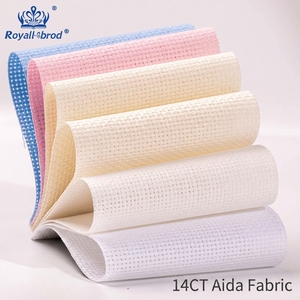 100% Cotton Pure Cotton Cross Stitch Fabric 14 Count Colourful Fabric for Cross Stitch Knitted <strong>Home</strong> <strong>Textile</strong> for Girls - Product Image 1