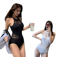 Justaucorps de gymnastique sexy sans dos pour femmes, tenue de danse personnalisée en maille, robe de ballet sans manches à imprimé léopard, 1 pièce