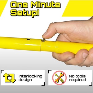 3 in 1 Pickleball Badminton Tennis Net, ตาข่ายกีฬาหลายประเภทพกพา, ปรับความสูงได้พร้อมเสาสำหรับครอบครัวกลางแจ้ง - Product Image 3
