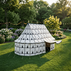 Tente du désert traditionnelle à motifs géométriques pour le camping en plein air - Product Image 1
