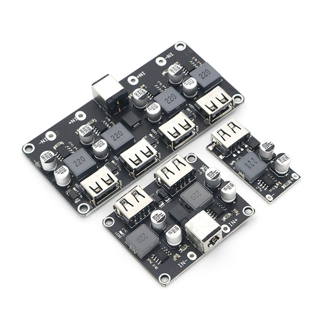 DC-DC boost Converter 6-32V 9V 12V 24V to Fast Quick Charger Board Dual USB Step Down Power Supply Module QC3.0 QC2.0