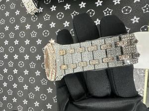 Reloj de Lujo de Alta Calidad con Moissanita VVS Personalizado, Estilo Hip-Hop con Diamantes, Oro Rosa, Automático y Mecánico - Product Image 6