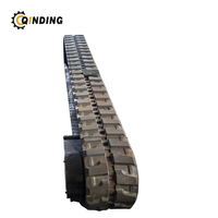 QDRT Châssis sur chenilles hydrauliques en caoutchouc personnalisé OEM de 6 tonnes avec moteur de translation pour excavatrice