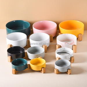 Mangkuk keramik anjing dan kucing, Set makanan kucing dan anjing kecil Matte lapisan anti licin untuk anjing kucing - Product Image 6