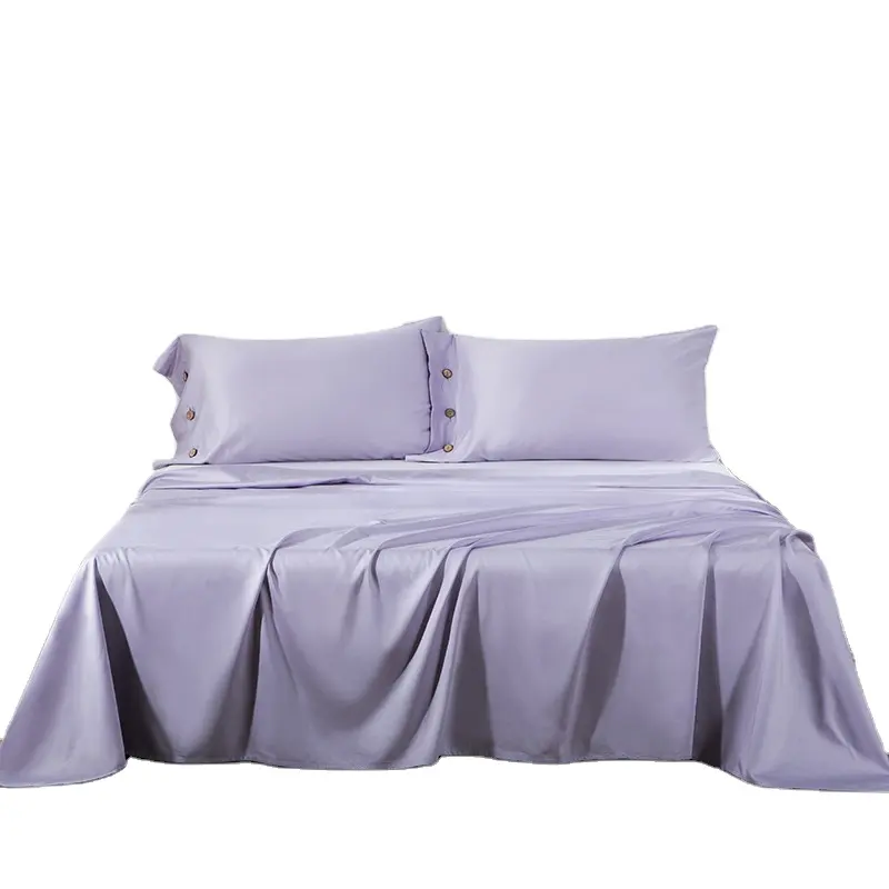 Set di lenzuola Queen in cotone 100% stile americano 400TC set di biancheria da letto per tende