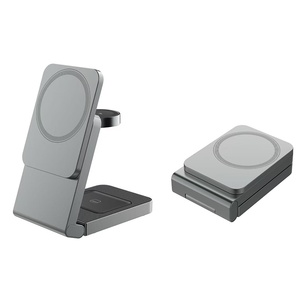 Customize 25W 3-in-1 Aluminum Alloy Wireless Charger Holder Foldable Magnetic Fast <strong>Charging</strong> Station for Phone Smart - Product Image 1
