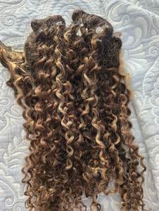 Extensions de cheveux humains ondulés bouclés colorés au crochet, nœuds miracle, tresses bohèmes, cheveux au crochet <span class=keywords><strong>invisibles</strong></span> - Product Image 3