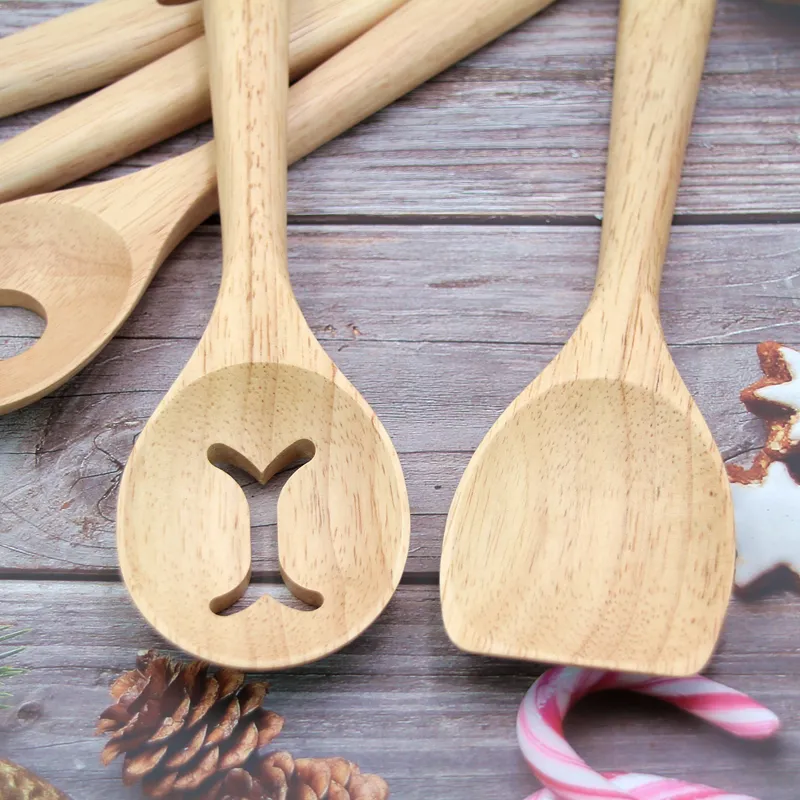 Set da cucina in legno naturale antiaderente ecologico con Logo personalizzato all'ingrosso