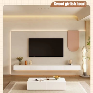 Mobile TV in Legno, Arredamento Moderno per <span class=keywords><strong>Soggiorno</strong></span>, Scaffale a <span class=keywords><strong>Parete</strong></span>, per Casa, Ufficio, Appartamento, Camera da Letto, Hotel, Ecologico - Product Image 2