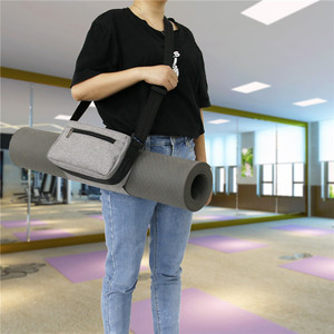 Bolsa de yoga de tela Oxford con cierre de cremallera, resistente al agua, bandolera para yoga, fitness, senderismo, morado, gris, rojo - Product Image 4