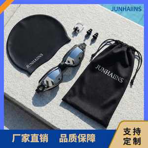 Swimming Goggles Black And Gray Polycarbonate Lens Silicone Adult Universal High Definition Anti Fog For Swimming - Product Image 5