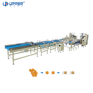 Machine d'emballage automatique de biscuits à déviation linéaire, ligne d'emballage alimentaire entièrement automatisée pour biscuits, cupcakes et gâteaux. - Product Image 1