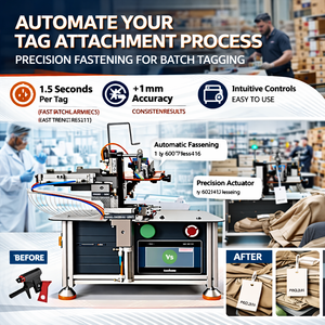 Máquina automática de etiquetas colgantes con alfileres de bucle, ecológica, color plateado, modelo Bos-168, para prendas de vestir, juguetes y ropa. - Product Image 6