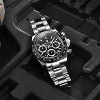 PAGANI DESIGN 2026 Nouvelle montre-bracelet à quartz pour homme PD-1644 avec cadran en météorite, verre saphir, chronographe, 100M, Relogio Masculino