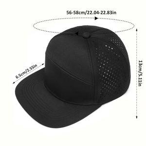 Fashionable 6-Panel Snapback <b>Cap</b> 100% Polyester Hand Embroidered Hip-hop Trucker Sporty <b>Baseball</b> <b>Cap</b> with Laser Drilling - Product Image 5