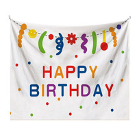 Toile de fond d'anniversaire à thème dessin animé, décoration de fête d'anniversaire pour enfants, tapisserie photo suspendue, accessoires d'ambiance