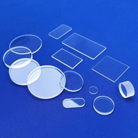 Plaque carrée en quartz fondu naturel pur à 99,99 %, haute température, sur mesure |   Surface polie givrée, 92% de transmission de la lumière