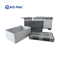 Boîte à palette en plastique pliable 1200x800mm, conteneur Polybox en plastique pour l'emballage automobile