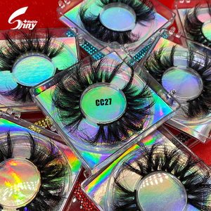 25mm Mink Eyelashes Wholsale 5d Wholesale Custom Lash Box Fluffy 3d Mink Eyelashes Vendor