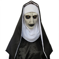 Masque de nonne pleine tête en gros Costume accessoires de fête masque Halloween masque de nonne maléfique avec foulard