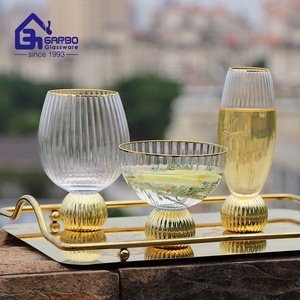 Cadeau verre à <span class=keywords><strong>champagne</strong></span> <span class=keywords><strong>coupe</strong></span> à vin <span class=keywords><strong>forme</strong></span> marteau avec fond plaqué ion fournisseur chinois nouveau design tasse en verre verrerie <span class=keywords><strong>de</strong></span> haute qualité - Product Image 1