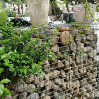 Cage en gabion décorative soudée en treillis métallique galvanisé à mailles carrées robustes pour le contrôle des inondations et les murs de soutènement extérieurs