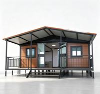 Maison conteneur modulaire extensible de luxe, alimentée par l'énergie solaire hors réseau, 20FT 40FT, 2 à 4 chambres, pour hébergement en zone isolée