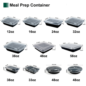 <span class=keywords><strong>Contenedores</strong></span> de Plástico PP a Prueba de Fugas del Fabricante, con 3 Compartimentos, para Preparación de Comidas, Lonchera Desechable para el Trabajo, Caja Bento con Tapas - Product Image 2
