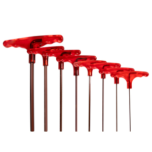 Set di chiavi esagonali <span class=keywords><strong>a</strong></span> T WEST di alta qualità in acciaio S2, metriche <span class=keywords><strong>da</strong></span> 1,5 mm <span class=keywords><strong>a</strong></span> <span class=keywords><strong>10</strong></span> mm, con finitura ossido rosso per uso industriale OEM - Product Image 1