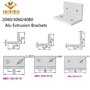 Fixation de support à 90 degrés 2040/3060/4080 Accessoires de profilés en aluminium Pièce de support Angle d'extrusion en aluminium <span class=keywords><strong>20x20</strong></span> - Product Image 2