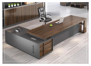 Chất Lượng Cao Sang Trọng Hiện Đại L-Hình Văn Phòng Bàn Tùy Chỉnh Bằng Gỗ CEO Bàn Máy Tính Cho Nội Thất Văn Phòng - Product Image 2