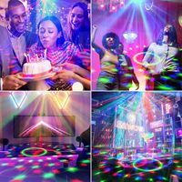 4 Balles Magiques Lumineuses LED RGB Stroboscopiques pour Fêtes, USB avec Télécommande et Activation Sonore pour DJ, Bar, Boîte de Nuit, Mariage |   YSH