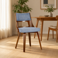 Chaises de salle à manger modernes en tissu velours avec accoudoirs