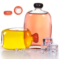 Flacon plat bouteille 250ml 100ml 350ml clair mat infusion à froid café jus bouteille en verre pour boisson liqueur thé