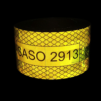 Cinta Reflectante de Alta Calidad de 2, 3 y 4 Pulgadas, Material Reflectante Amarillo SASO 2913, Adhesivo Reflectante para Vehículos de Oriente Medio